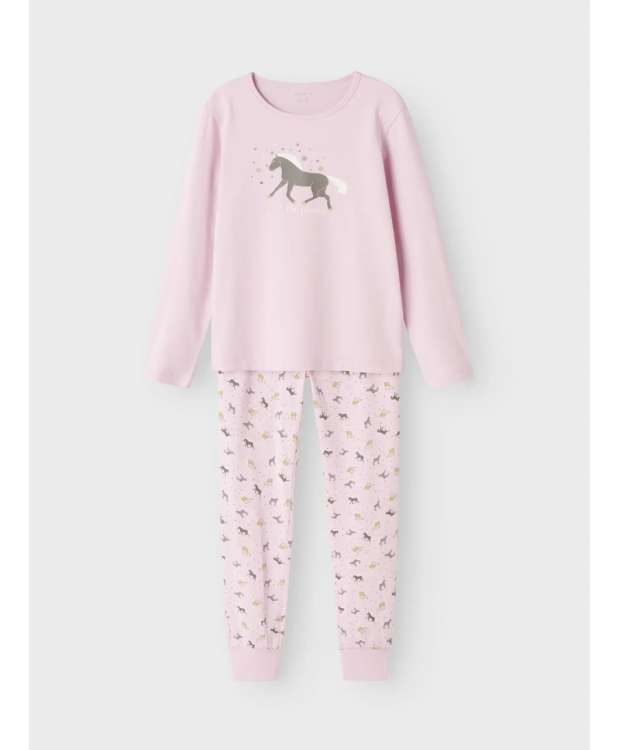 Name It Horse pyjamassæt i lyserød til piger billede 1