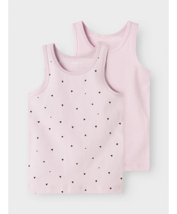 Name It 2-pak tanktops med hjerteprint til piger billede 1