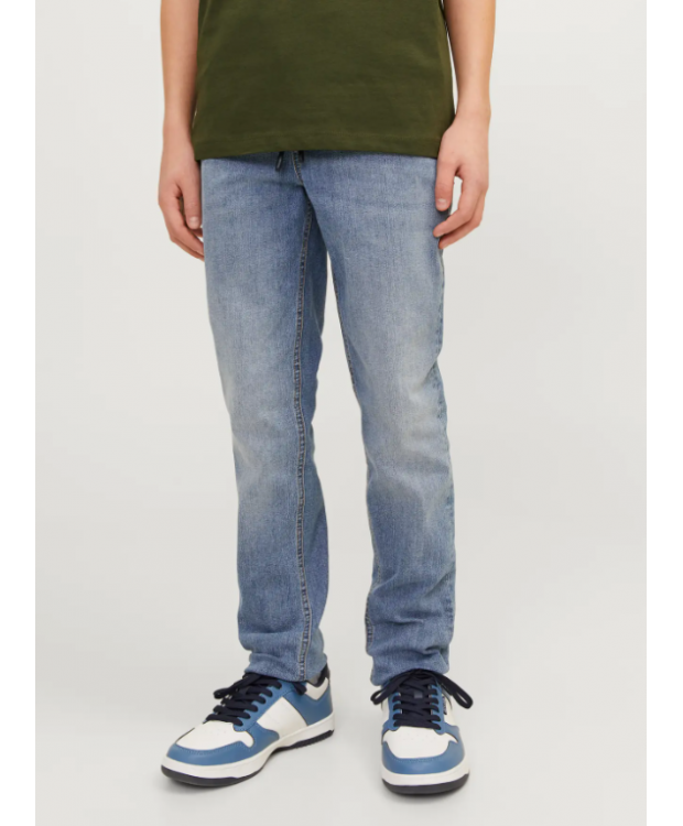 Jack & Jones Junior stretchjeans i blå denim til drenge billede 3