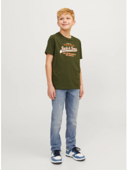 Jack & Jones Junior stretchjeans i blå denim til drenge