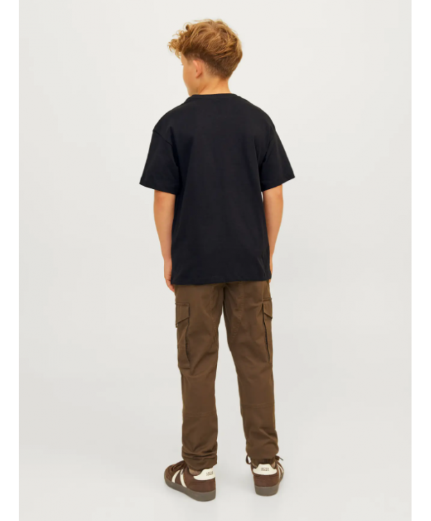 Jack & Jones Junior T-shirt i sort med print til drenge billede 2