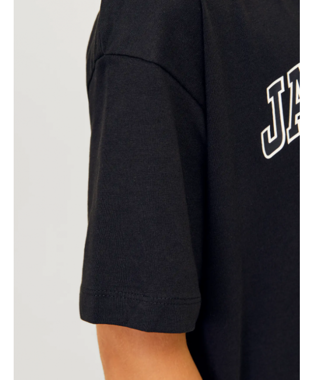 Jack & Jones Junior T-shirt i sort med print til drenge billede 6