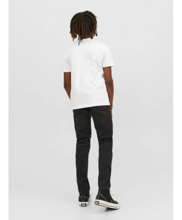 Jack & Jones Junior T-shirt i hvid med print til drenge billede 2