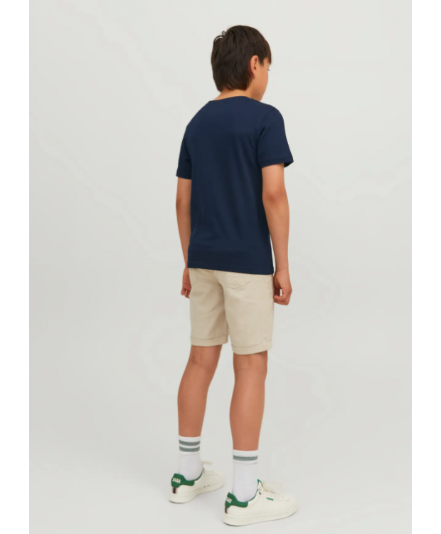Jack & Jones Junior T-shirt i navyblå med print til drenge billede 5