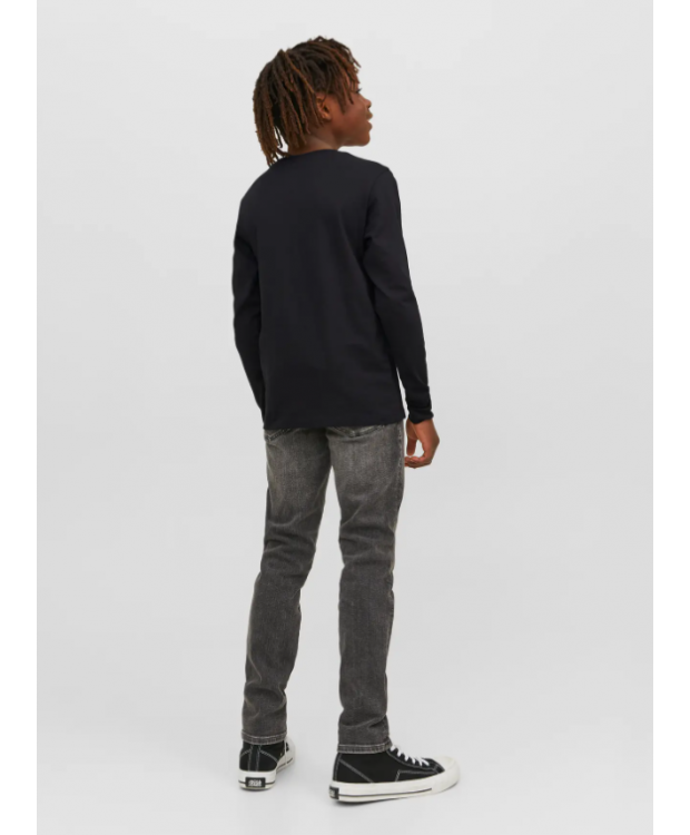 Jack & Jones Junior bluse i sort med print til drenge billede 2