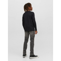 Jack & Jones Junior bluse i sort med print til drenge