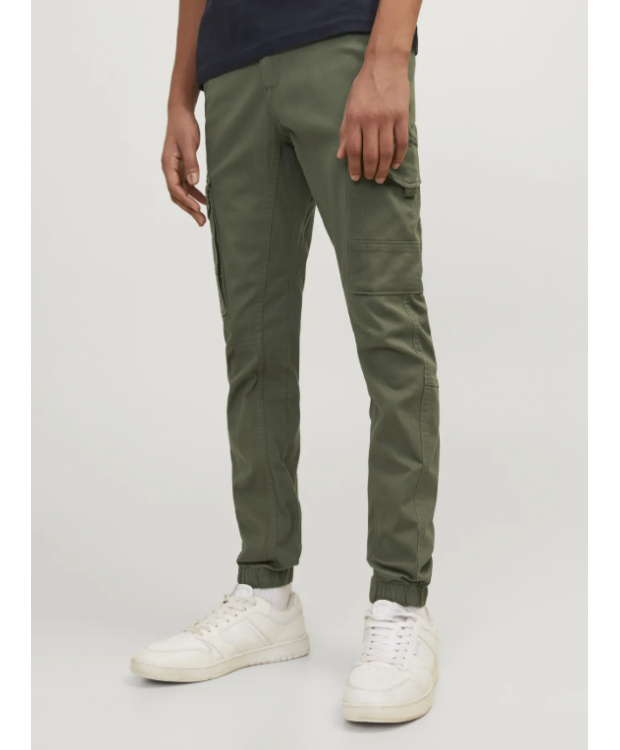 Jack & Jones Junior Cargobukser i Olive Night til drenge billede 1