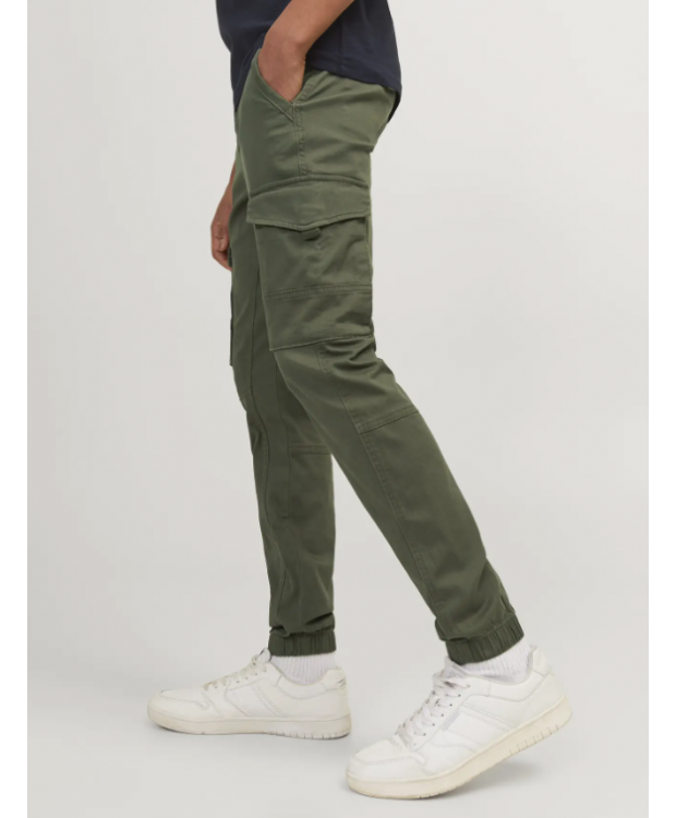 Jack & Jones Junior Cargobukser i Olive Night til drenge billede 4