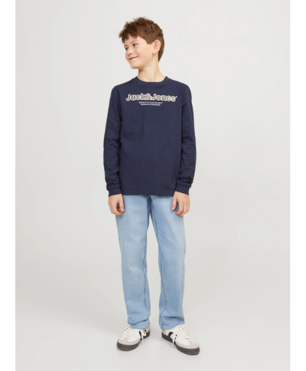 Jack & Jones Junior regular fit-jeans i blå denim til drenge billede 2