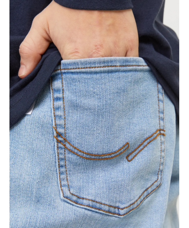 Jack & Jones Junior regular fit-jeans i blå denim til drenge billede 5