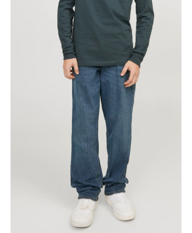 Jack & Jones Junior stonewashed regular fit-jeans i blå denim til drenge billede 3