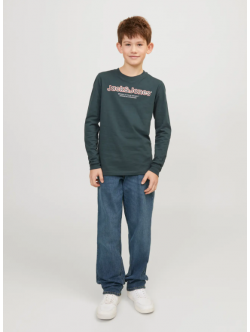 Jack & Jones Junior stonewashed regular fit-jeans i blå denim til drenge