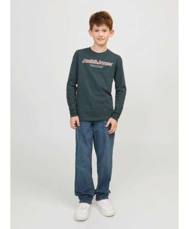 Jack & Jones Junior stonewashed regular fit-jeans i blå denim til drenge billede 1