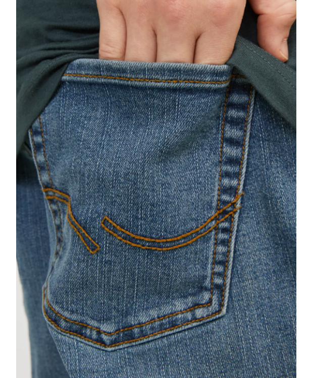 Jack & Jones Junior stonewashed regular fit-jeans i blå denim til drenge billede 5