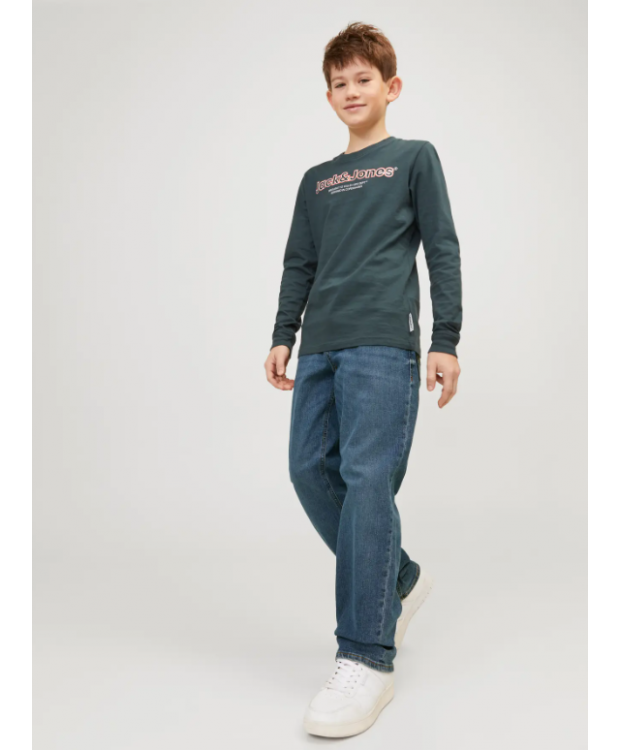 Jack & Jones Junior stonewashed regular fit-jeans i blå denim til drenge billede 6