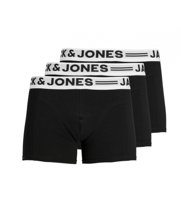 Jack & Jones Junior 3-pak korte boxershorts i sort til drenge billede 1