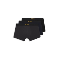 BOSS 3-pak trunks med guldfarvet logo til herre