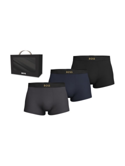 BOSS 3-pak trunks med guldfarvet logo til herre