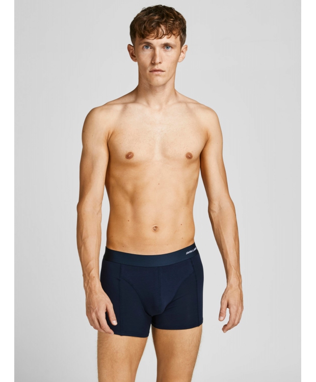 Jack & Jones bambusunderbukser 3-pak sort, navy og bordeaux til herre billede 6