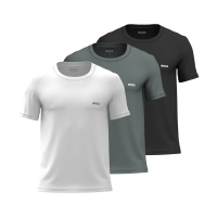 BOSS 3-pak regular fit-T-shirts i sort, grøn og hvid til herre