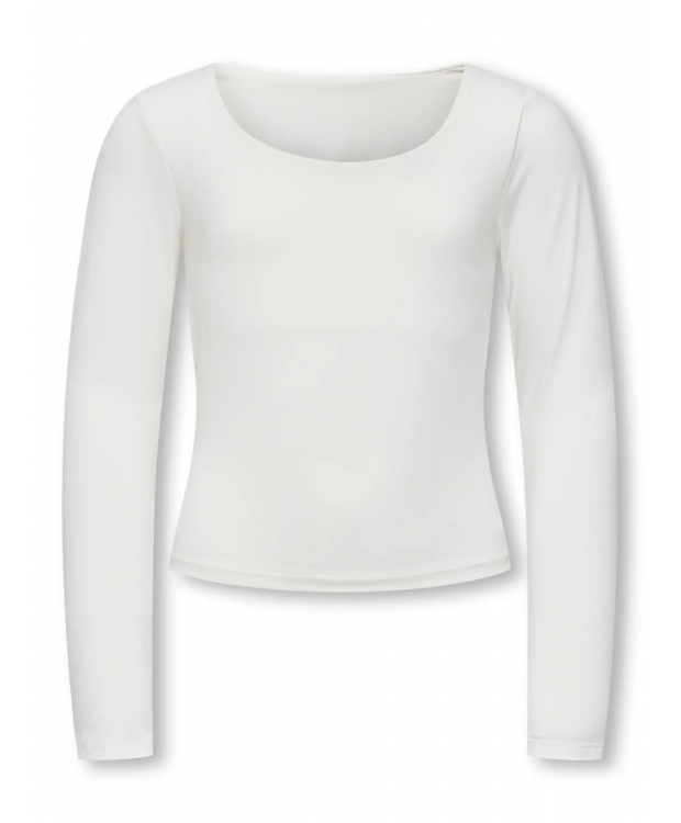 KIDS ONLY 2-WAYS FIT top i cremet hvid til piger billede 1