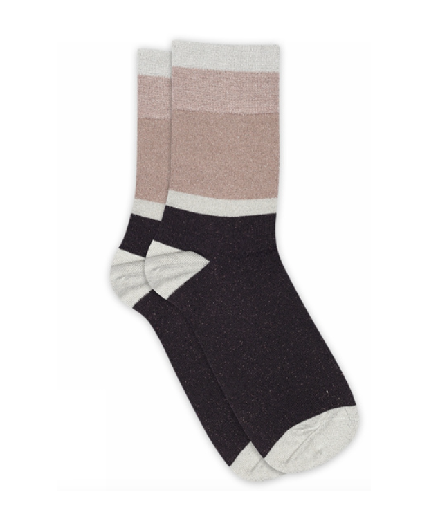 MP Denmark Elisabeth glitter sokker i Dark Purple til kvinder billede 1