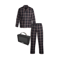 BOSS Holiday pyjamassæt med tern til herre