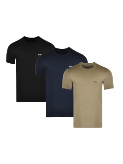 BOSS 3-pak T-shirts i grøn, navy og sort til herre
