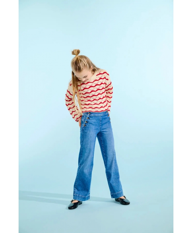 KIDS ONLY wide fit-jeans i blå til piger billede 1