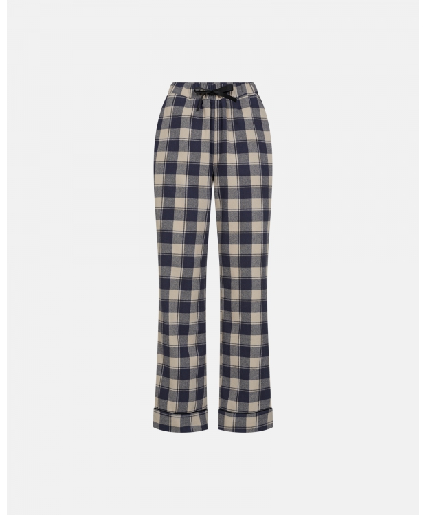 JBS of Denmark Women flannel-pyjamasbukser i blå til kvinder billede 1