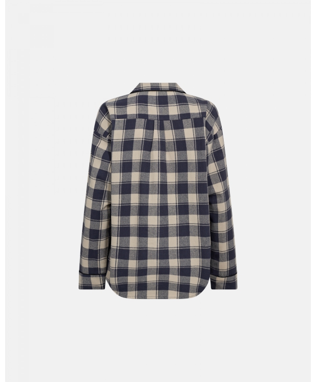 JBS of Denmark Women flannel-pyjamasskjorte i blå til kvinder billede 9