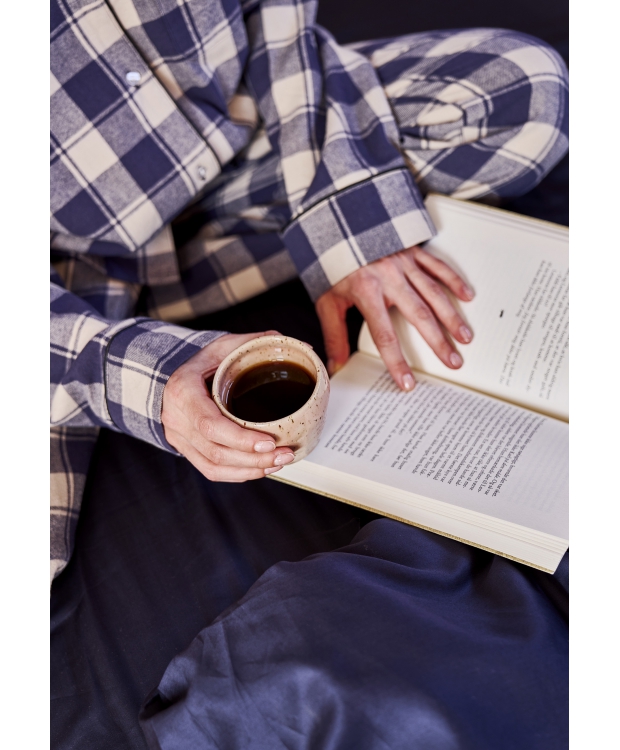 JBS of Denmark Women flannel-pyjamasskjorte i blå til kvinder billede 15