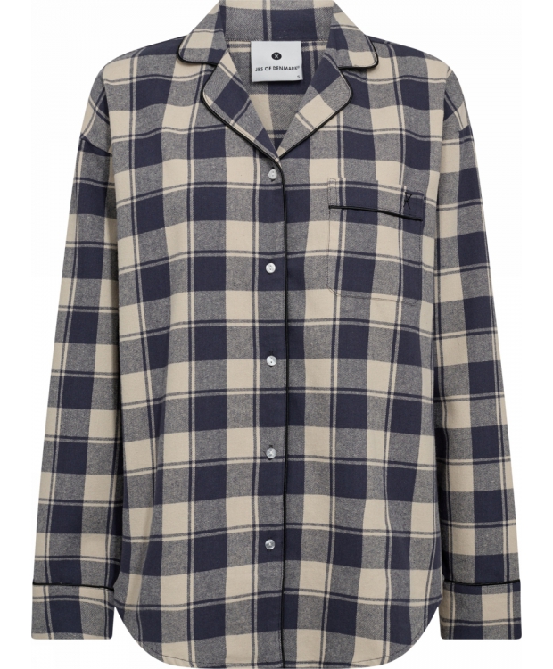 JBS of Denmark Women flannel-pyjamasskjorte i blå til kvinder billede 6