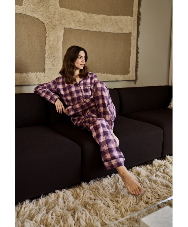 JBS of Denmark Women flannel-pyjamasskjorte i rosa til kvinder billede 15