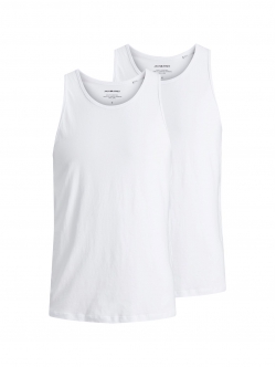 Jack & Jones tanktops 2-pak hvid til herre