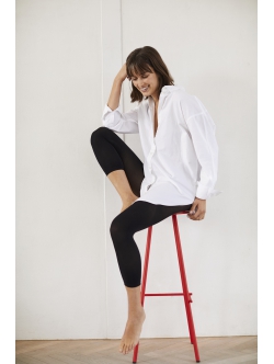 DECOY Capri Microfiber 60D i sort til kvinder