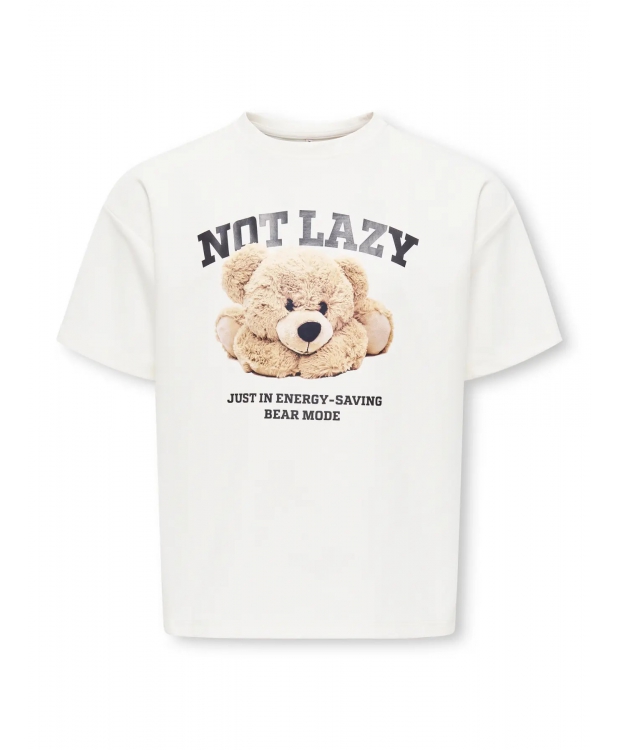 KIDS ONLY loose fit-T-shirt i hvid med print til piger billede 6