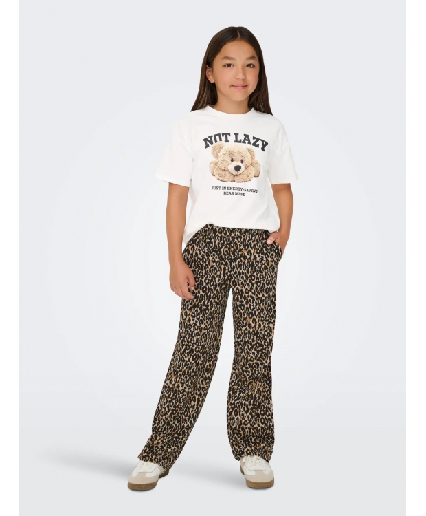 KIDS ONLY loose fit-T-shirt i hvid med print til piger billede 3
