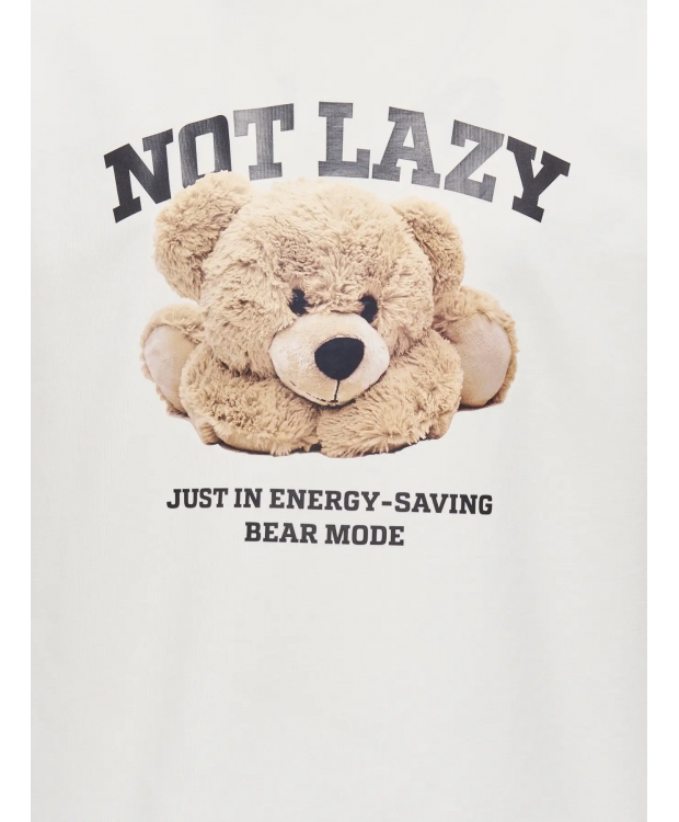 KIDS ONLY loose fit-T-shirt i hvid med print til piger billede 5