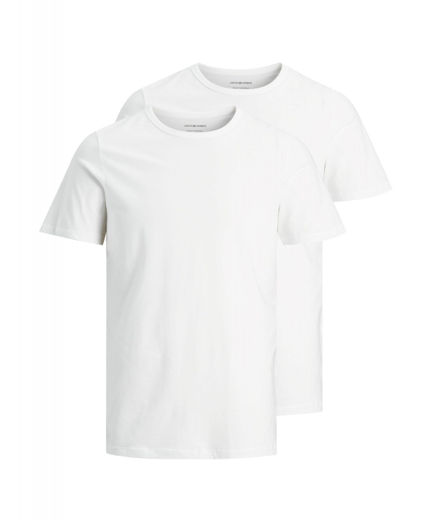 Jack & Jones T-shirts 2-pak hvid med rund hals til herre billede 1