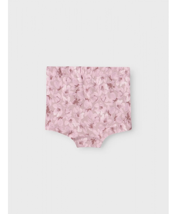 Name It 3-pak underbukser i mauve med blomster til piger billede 2