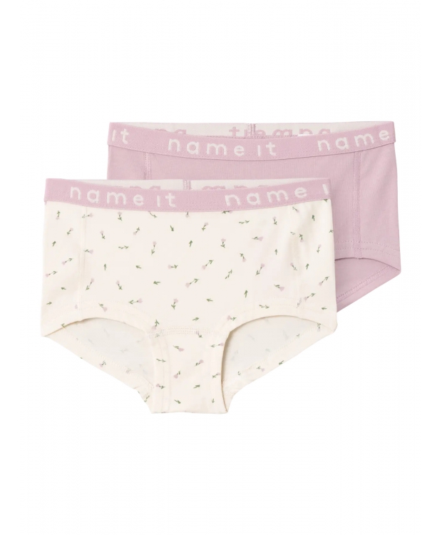 Name It 2-pak underbukser i Buttercream Floral til piger billede 1