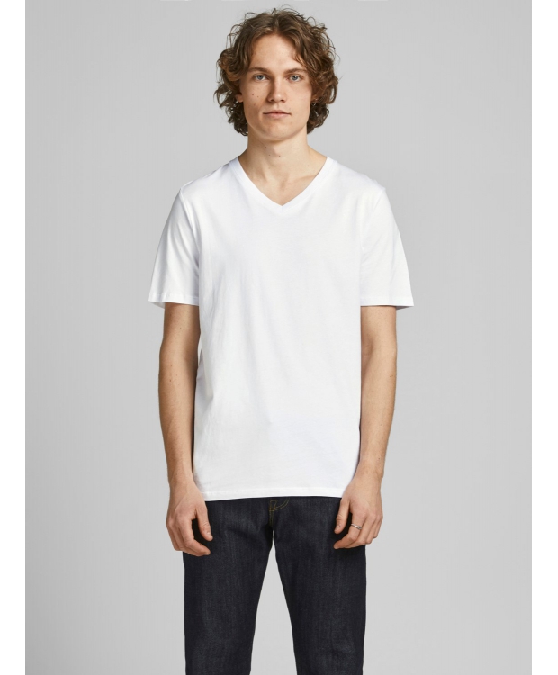 Jack & Jones T-shirts 2-pak hvid med v-hals til herre billede 6
