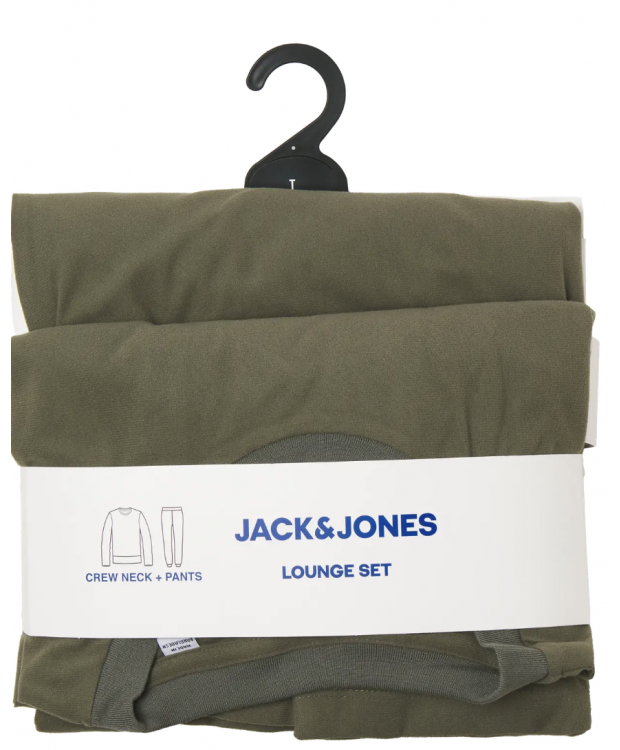 JACK & JONES loungesæt med sweatshirt og sweatpants i grøn til herre billede 4