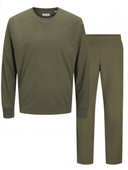 JACK & JONES loungesæt med sweatshirt og sweatpants i grøn til herre