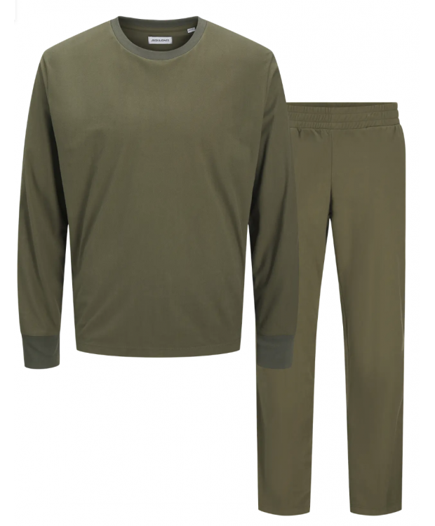JACK & JONES loungesæt med sweatshirt og sweatpants i grøn til herre billede 1