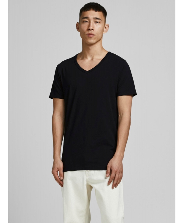 Jack & Jones T-shirts 2-pak sort med v-hals til herre billede 4