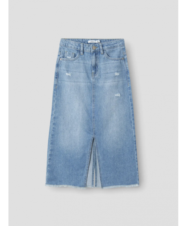 Name it Denim nederdel i lyseblå til piger billede 4