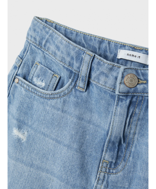 Name it Denim nederdel i lyseblå til piger billede 5