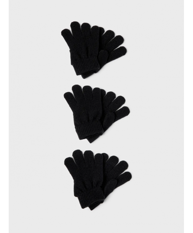 Name It 3-pak handsker i sort til børn billede 3